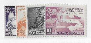 Singapore Sc #23-26  UPU set of 4 OG VF