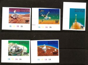 Burkina Faso Sc 398a-400a +C238a+ C239 NH IMPERF issue of 1976 SPACE