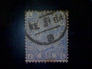 Stamps, Great Britain, Scott #82, Plate 23, used(o), 1881 Queen Victoria, 2½d 