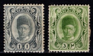 Zanzibar 1908-09 Sultan Ali bin Hamoud, 1c & 3c [Unused]