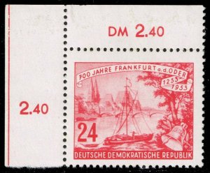 Germany DDR #153 Sailboat on Oder River; MNH