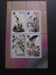 ​RUSSIA -1998 -WWF-WORLD WILD FUND-BEAUTIFUL LOVELY BIRDS -MNH-SHEET VERY FINE