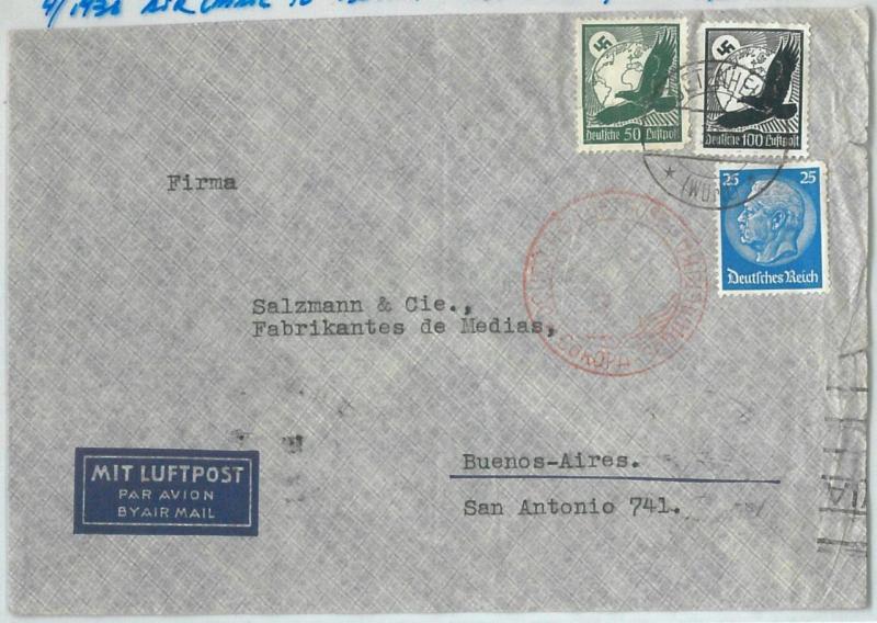69959 - GERMANY - POSTAL HISTORY - COVER to ARGENTINA 1936