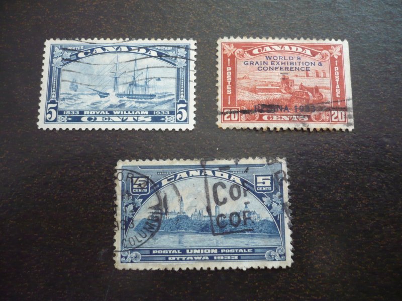 Stamps - Canada - Scott# 202-204 - Used Set of 3 Stamps