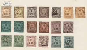 ITALY - ROMAGNA 1859 Type-set set ½b-20b. Sass cat €30,000+. All stamps genuine!