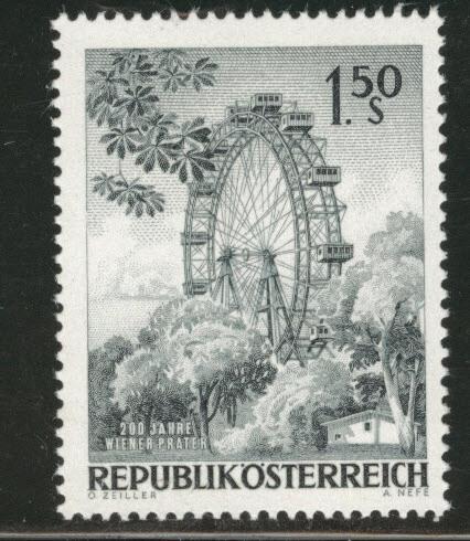 Austria Scott 759 MNH** 1966 Ferris Wheel Prater stamp