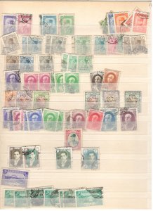 IRAN COLLECTION ON STOCK SHEET MINT/USED