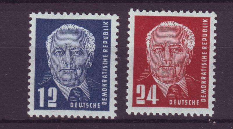 J6463 JL stamps 1950-1 DDR germany mh #54-5 pieck $41.00v