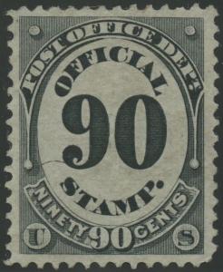 #O56 90¢ POST OFFICE VF PART OG CV $220 BS4827