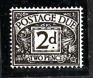 Great Britain-Sc#J48- id7-unused og hinged 2p  postage due-1955-7-  