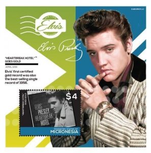 Micronesia 2014 - Elvis Presley Music - Souvenir Stamp Sheet - Scott #1119 - MNH