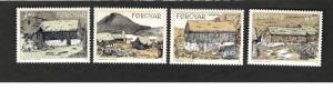 1992 Denmark Faroe Islands Sc #243-46 Old Traditional Houses MNH stamp set Cv$8+