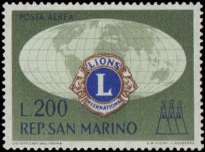 San Marino #C115, Complete Set, 1960, Lions Club, Never Hinged