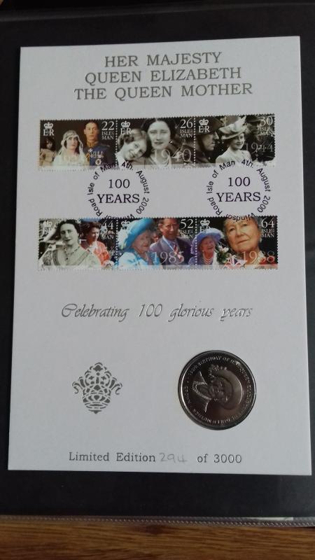 Isle of Man 2000 The Queen Mother Limited Edition FDC