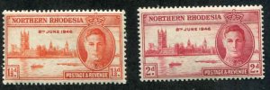 Northern Rhodesia SC# 46a-7 Victory set MNH p13-1/2x14 & p13-1/2 MNH