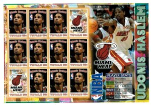 Tuvalu 2006 - NBA Miami Heat - Udonis Haslem - Sheet of 12 Stamps - MNH