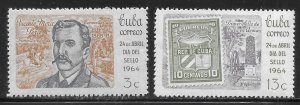 Cuba 828-829 1964 Stamp Day set MNH