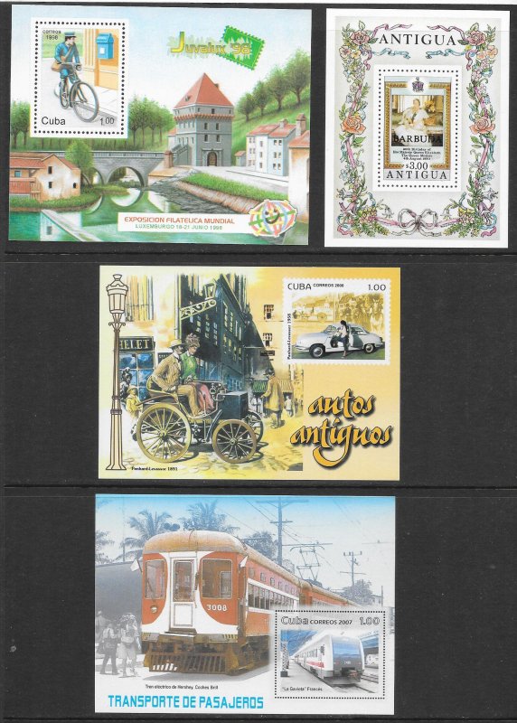 WORLDWIDE (120) All Different Souvenir SHeets ALL Mint Never Hinged