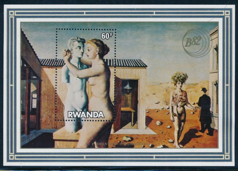 Rwanda - Painting Art Sheet MNH Delvaux (1982) #1110