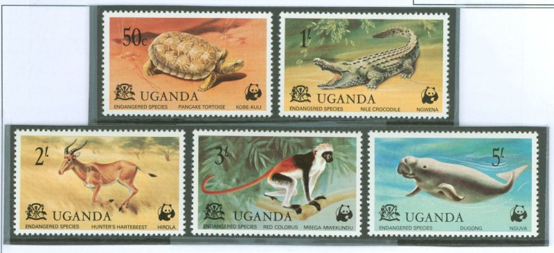Uganda #176-180 Mint (NH)  (Wildlife)