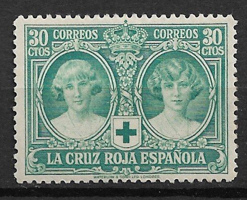 1926 Spain B8 Princesses Maria Cristina & Beatrice 30ctos MH