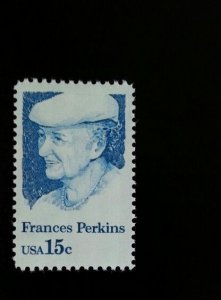 1980 15c Frances Perkins Wilson, Secretary of Labor Scott 1821 Mint F/VF NH