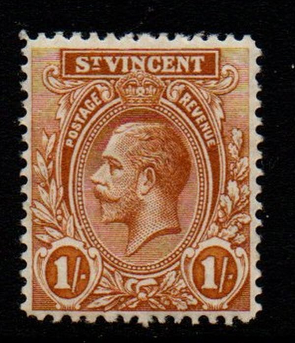 St Vincent Sc 113 1914 1/ bistre George V stamp mint