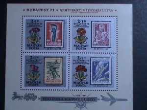 HUNGARY1971 SC#B293  CENTENARY OF 1ST HUNGARIAN STAMPS-:MNH S/S VERY FINE