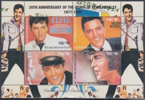 TURKMENISTAN # 002 (Unlisted) SOUVENIR SHEET - ELVIS PRESLEY