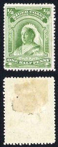 Nigeria SG66var 1897 1/2d Green Varieties Wmk Crown CA Perf 14.5 x 15 M/M