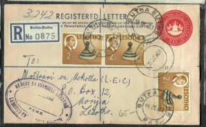 LESOTHO COVER (P0506B) 1968 10C RLE+  2 1/2CX3 BUTHA BUTHA RLE TO MORIJA 