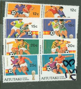 Aitutaki #250-253 Mint (NH) Single (Complete Set) (Soccer)