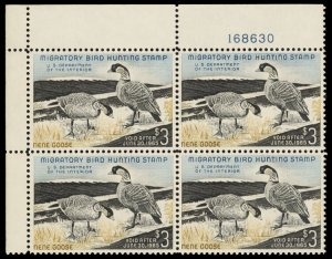 United States, Duck Hunting #RW31 Cat$400+ (as singles), 1964 $3 Hawaiian Nen...