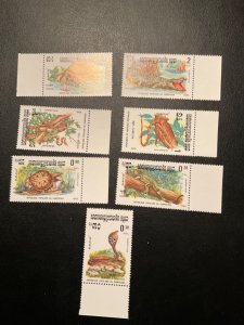 Stamps Cambodia Scott #420-6 never hinged