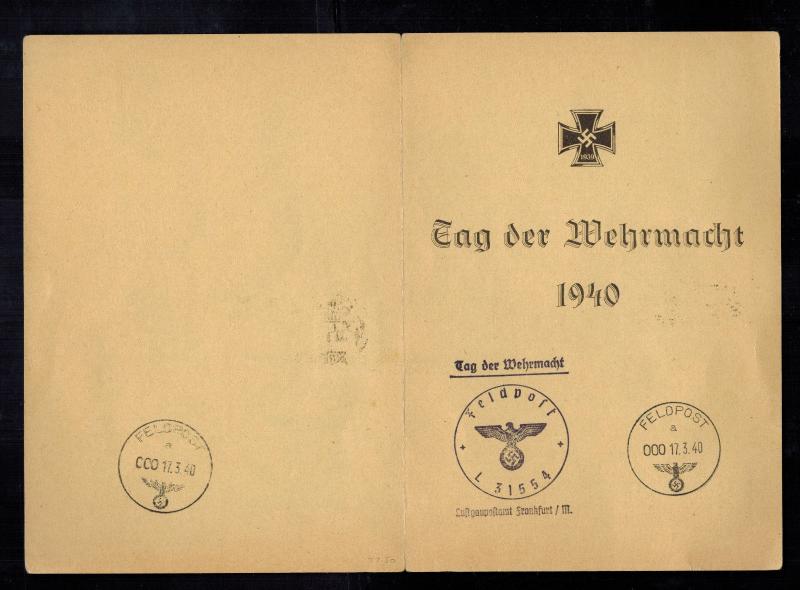 1940 Wehrmacht Army Day Folder cover Afrika Korps Erwin Rommel DAK 2000 Made!