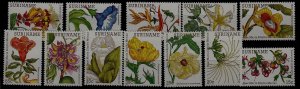 Suriname 613-24 MNH Flowers/Painting SCV8.50