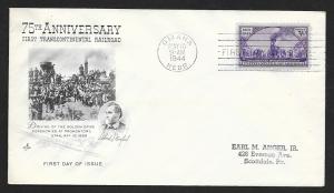 UNITED STATES FDC 3¢ Transcontinental Railroad 1944 ArtCraft