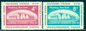 United Nations N.Y.; 1959: Sc. # 69-70: MNH Cpl. Set