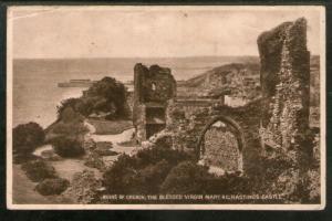 Great Britain 1930 Ruins of Church the Blessed Virgin Mary Hasting Castle Vie...