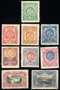 Mexico Stamps # 294-302 MH VF Scott Value $150.00