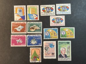 PHILIPPINES # 1489-1502-MINT/NEVER HINGED--14 STAMP RUN ----1980