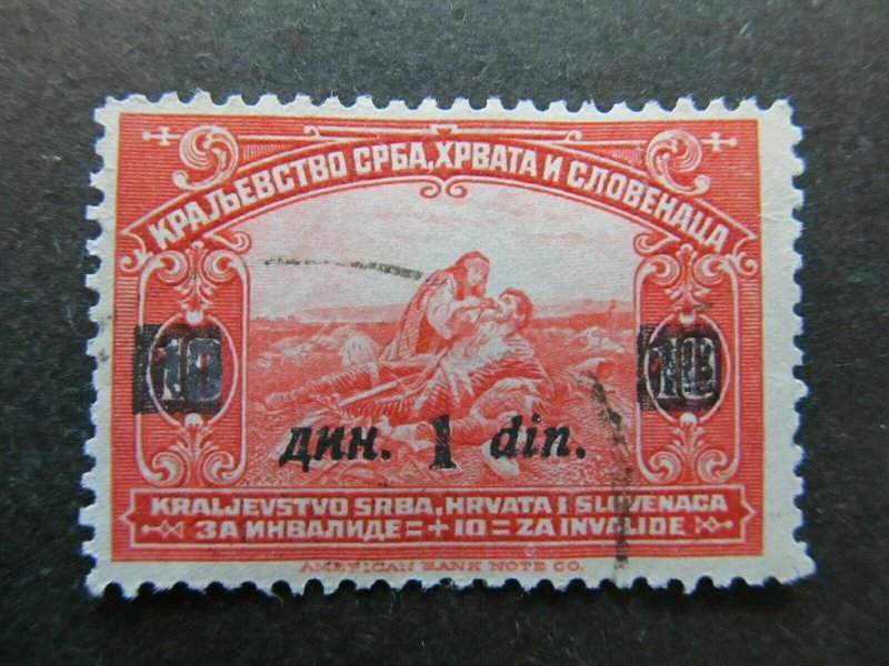 1922-24 A4P22F59 Yugoslavia Surch 1d on 10p Used-