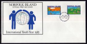 Norfolk Island 369-370 Youth U/A FDC