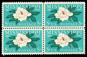 PCBstamps     US #1337 Block 20c(4x5c)Mississippi Statehood, MNH, (2)