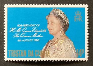 Tristan Da Cunha 1980 #277, Queen Mother Birthday, MNH.