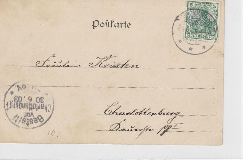 German Postal History Stamps Postcard Ref: R4972