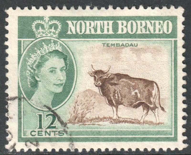 North Borneo Scott 285 - SG396, 1961 Elizabeth II 12c used