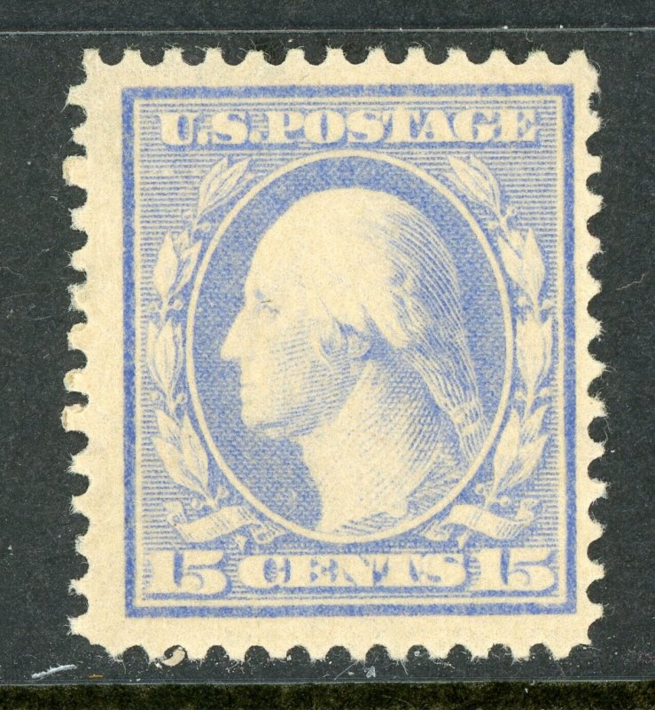 USA 1911 Washington 15¢ Ultramarine  Perf 12 DL Wmk Scott #383 Mint Q37