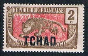 Chad 2 MLH Leopard overprint (BP1442)