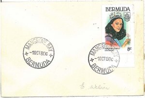 28732   POSTAL HISTORY -  BERMUDA : Postmark on COVER 1980 - MANGROVE BAY